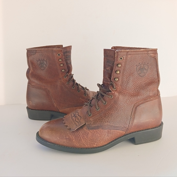 Ariat Heritage Lacer Leather Lace Up Rodeo Western Boots